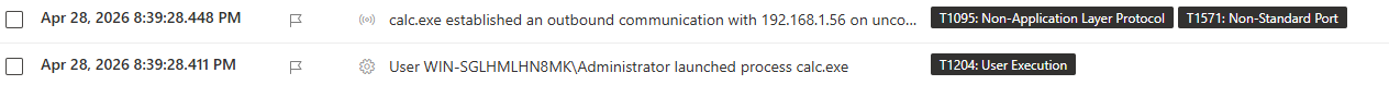 No alerts in MDE - entropy below detection threshold