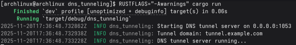 Rust DNS Server Starting