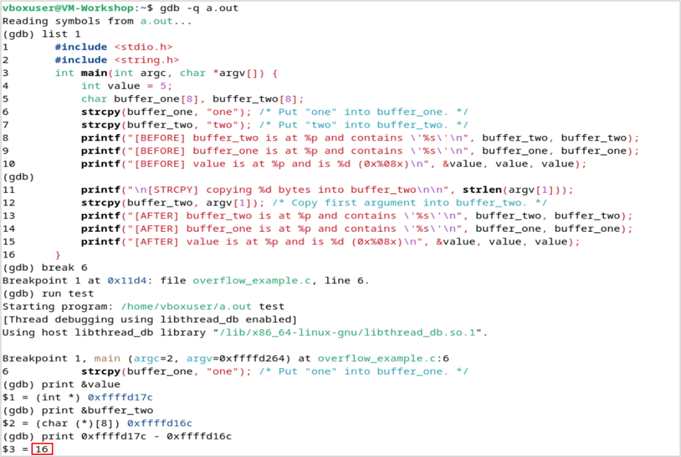 GDB Address Calculation